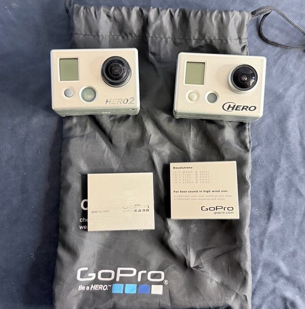 GoPro HERO2 Action Camera w/ Accessories - Untested - For Parts